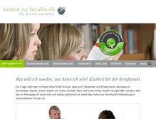 Tablet Screenshot of institut-zur-berufswahl.de